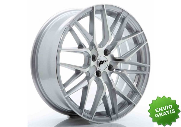 Llanta exclusiva Jr Wheels Jr28 18x7.5 Et40 4x100 Silver Machined Fac E