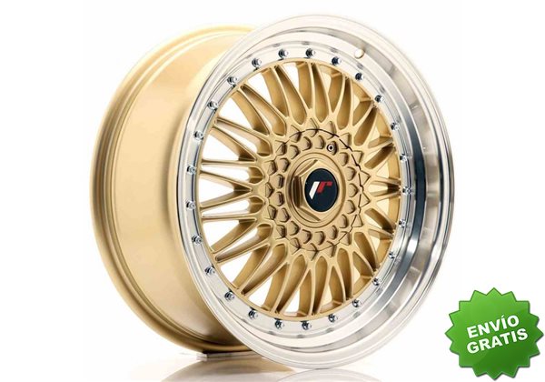 Llanta exclusiva Jr Wheels Jr9 18x8 Et35-40 Blank Gold W Machined Lip