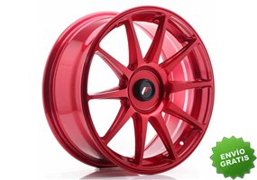 Llanta exclusiva Jr Wheels Jr11 18x7.5 Et35-40 Blank Platinum Red