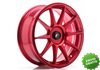 Llanta exclusiva Jr Wheels Jr11 18x7.5 Et35-40 Blank Platinum Red