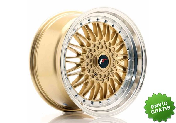 Llanta exclusiva Jr Wheels Jr9 18x9 Et20-40 Blank Gold W Machined Lip