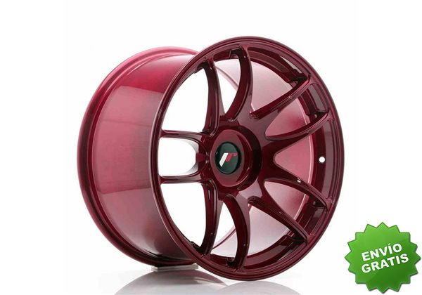 Llanta exclusiva Jr Wheels Jr29 18x10.5 Et25-28 Blank Platinum Red