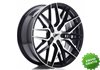 Llanta exclusiva Jr Wheels Jr28 18x7.5 Et20-40 Blank Gloss Black Mach Ined Face