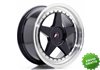 Llanta exclusiva Jr Wheels Jr6 18x8.5 Et35-40 Blank Glossy Black W Ma Chined Lip