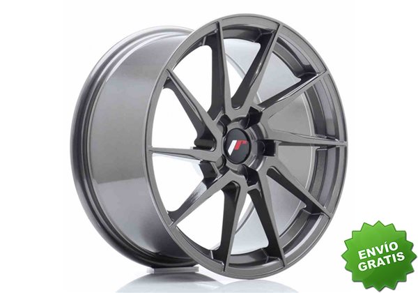 Llanta exclusiva Jr Wheels Jr36 18x9 Et20-48 5h Blank Hyper Gray