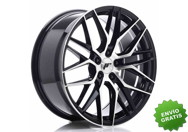Llanta exclusiva Jr Wheels Jr28 19x8.5 Et35 5x112 Gloss Black Machine D Face