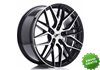 Llanta exclusiva Jr Wheels Jr28 19x8.5 Et35 5x112 Gloss Black Machine D Face