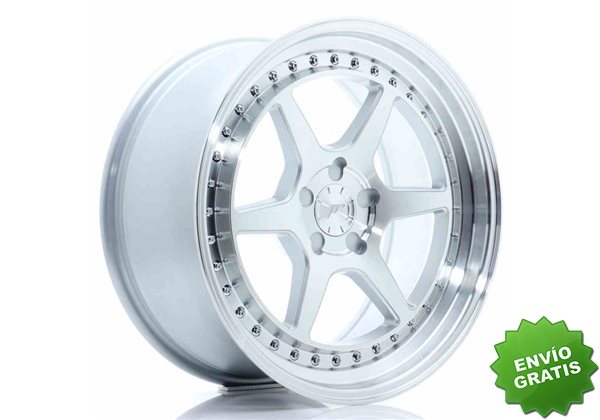 Llanta exclusiva Jr Wheels Jr43 18x8.5 Et35 5h Blank Silver W Machine D Face