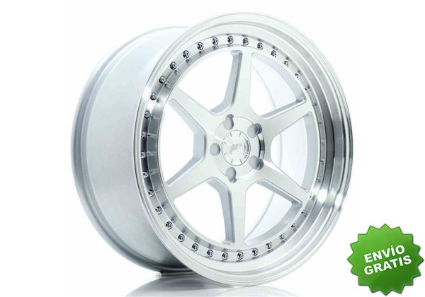 Llanta exclusiva Jr Wheels Jr43 19x8.5 Et15-35 5h Blank Silver W Mach Ined Face