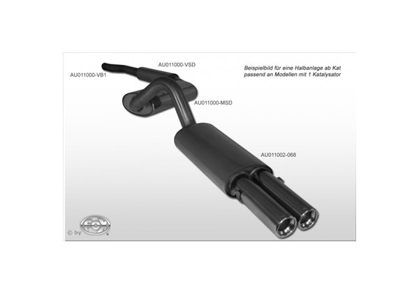 Escape Fox Audi 80/90 Typ 89 2wd 2,6l 2,8l (+ coupe Ab 07/94)