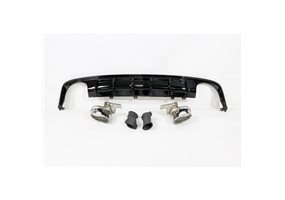 Difusor Trasero Euro Audi A6 / A6 Avant C8 19-21 Look Rs6 Negro Brillante