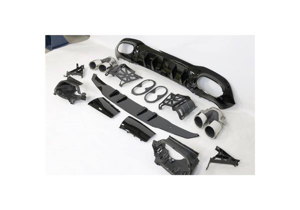 Difusor Trasero Euro Mercedes V177 Amg Look A45 4 Puertas