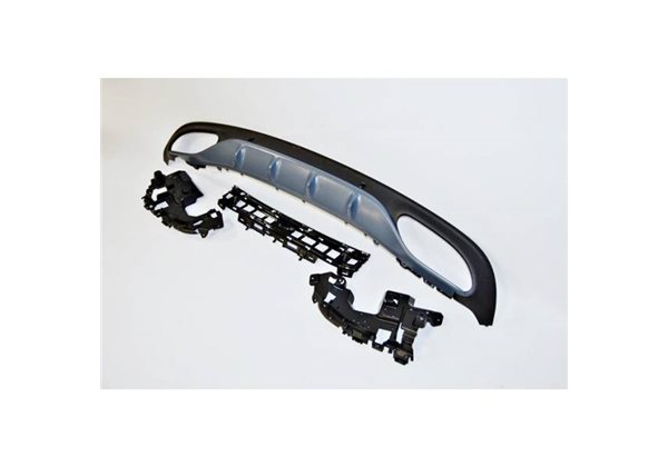 Difusor Trasero Euro Mercedes W205 2014-2018 Coupe Amg Look C63 Abs