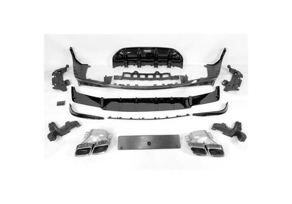 Difusor Trasero Euro Mercedes X253 Glc 2019+ Look Amg Glc63