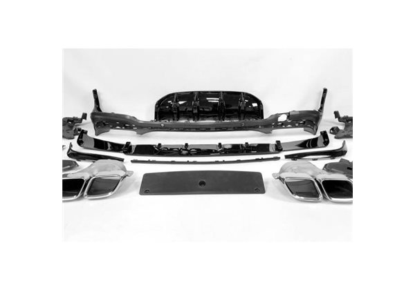 Difusor Trasero Euro Mercedes X253 Glc 2019+ Look Amg Glc63
