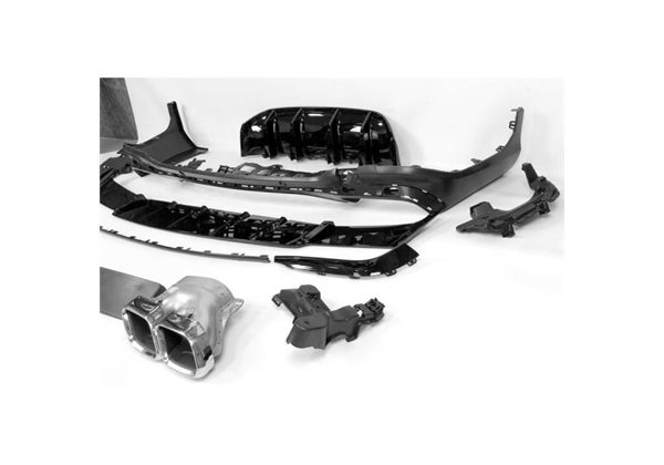 Difusor Trasero Euro Mercedes X253 Glc 2019+ Look Amg Glc63