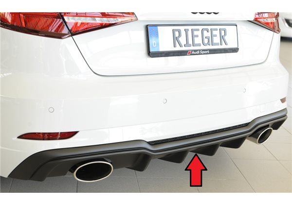 Añadido trasero Rieger Audi A3 (8V) 09.16- (ex facelift) 3-puertas (hatchback 8V1), 5-puertas (sportback 8VA) A3 S3 (8V) 09.16- 
