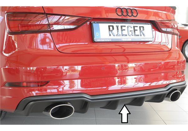 Añadido trasero Rieger Audi A3 (8V) 09.16- (ex facelift) 5-puertas (sedan 8VS), 3-puertas (cabrio 8V7) A3 S3 (8V) 09.16- (ex fac