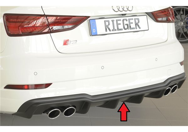 Añadido trasero Rieger Audi A3 S3 (8V) 09.16- (ex facelift) 3-puertas (cabrio 8V7), 5-puertas (sedan 8VS)
