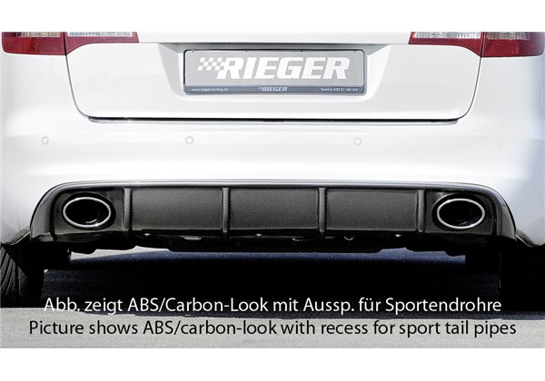 Añadido trasero Rieger Audi A6 (4F) 10.08-08.11 (ex facelift) sedan, avant