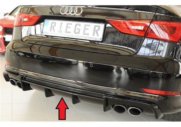 Añadido trasero Rieger Audi A3 S3 (8V) 05.13-08.16 (antes facelift) 3-puertas (cabrio 8V7), 5-puertas (sedan 8VS)