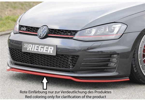 Añadido delantero Rieger VW Golf 7 GTI 04.13-12.16 (antes facelift) 3-puertas, 5-puertas Golf 7 GTD 06.13-12.16 (antes facelift)