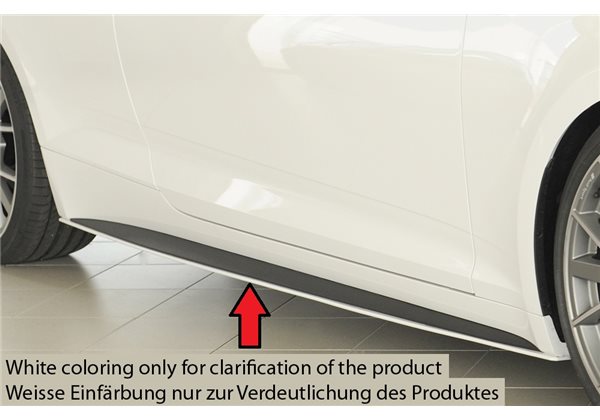 Faldon lateral Rieger Audi A5 (B9/F5) 07.16-12.19 (antes facelift) coupe, cabrio A5 S5 (B9/F5) 11.16-12.19 (antes facelift) coup