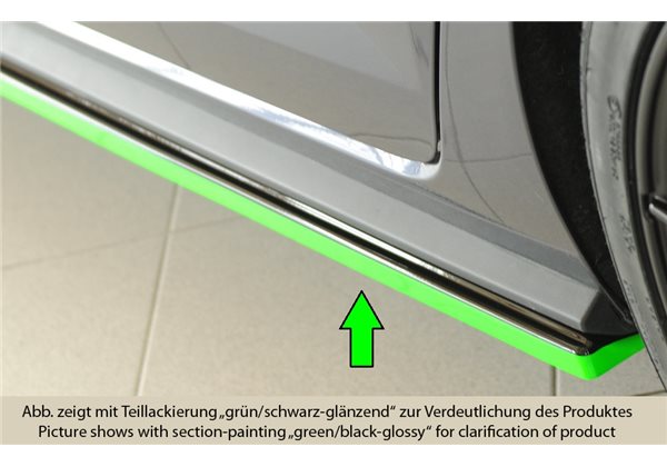 Faldon lateral Rieger VW Polo (AW) GTI 06.17-05.21 (antes facelift), 06.21- (ex facelift) 5-puertas Polo (AW) R-Line 06.17-05.21