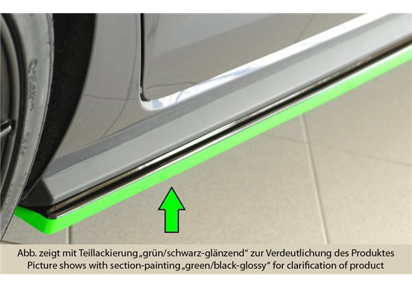 Faldon lateral Rieger VW Polo (AW) GTI 06.17-05.21 (antes facelift), 06.21- (ex facelift) 5-puertas Polo (AW) R-Line 06.17-05.21