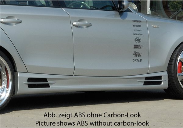 Faldon lateral Rieger BMW 1-series E87 (187 / 1K2/1K4) 09.04-03.07 (antes facelift), 04.07-08.11 (ex facelift) sedan, 4-puertas,