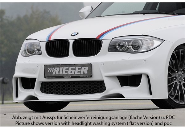 Paragolpes Rieger BMW 1-series E82, E88 (182 / 1C) 10.07- coupe, cabrio 1-series E87 (187 / 1K2/1K4) 09.04-08.11 4-puertas, seda