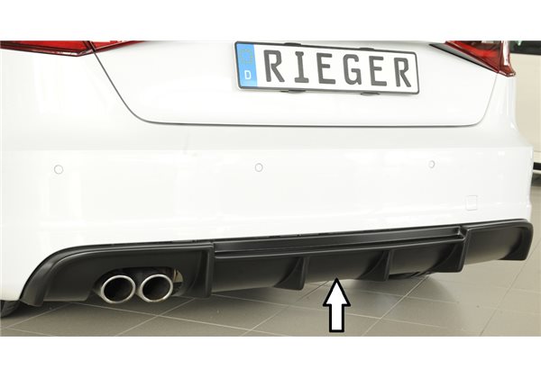 Añadido trasero Rieger Audi A3 (8V) 07.12-08.16 (antes facelift) 3-puertas (hatchback 8V1), 5-puertas (sportback 8VA)