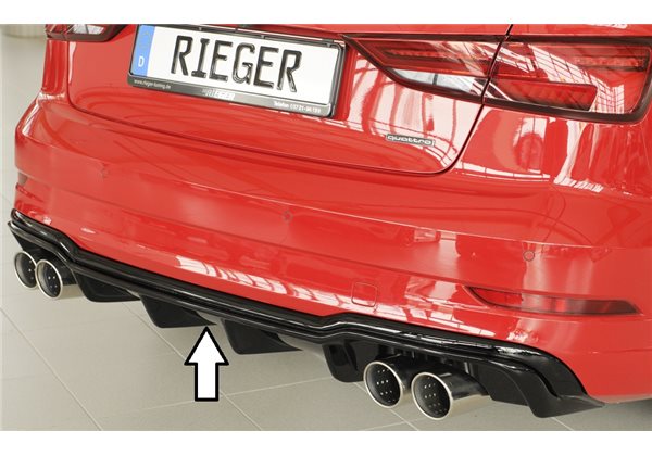 Añadido trasero Rieger Audi A3 (8V) 09.16- (ex facelift) 5-puertas (sedan 8VS), 3-puertas (cabrio 8V7)