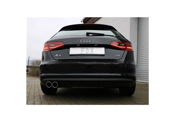 Escape deportivo Fox Audi A3/ S3 8V desde 2012 Sportback 1,2l 1,4l 1,6l TDI 2,0l TDI