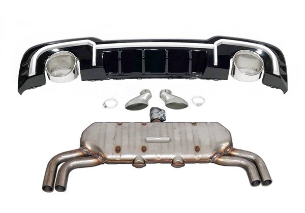 Difusor Trasero Audi A3 Sportback 2016-2019 Look RS3 ESCAPE