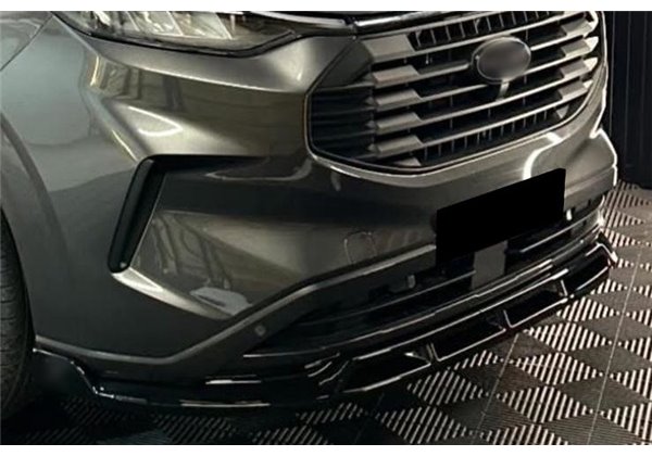 Spoiler Delantero Ford Transit / Toureo Custom MK2 2024+Negro Brillante