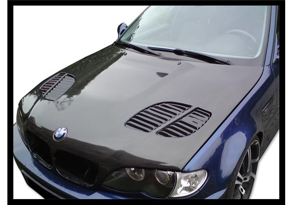 Capó Carbono BMW E46 '02-06 4P. Look M3 GTR C/T