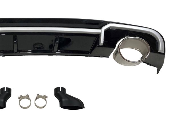 Difusor Trasero Audi A3 2016-2019 4 Puertas Look RS3