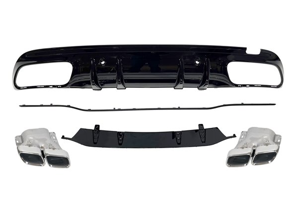 Difusor Trasero Mercedes W205 2019 4P / SW Look C63 ABS