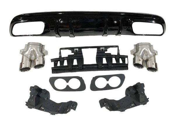 Difusor Trasero Mercedes W205 2019+ 4P / SW Look AMG C43