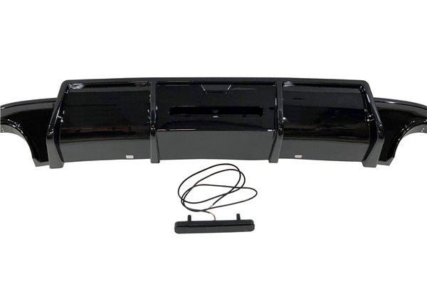 Difusor Trasero Volkswagen Golf 7 look TCR Negro Brillante