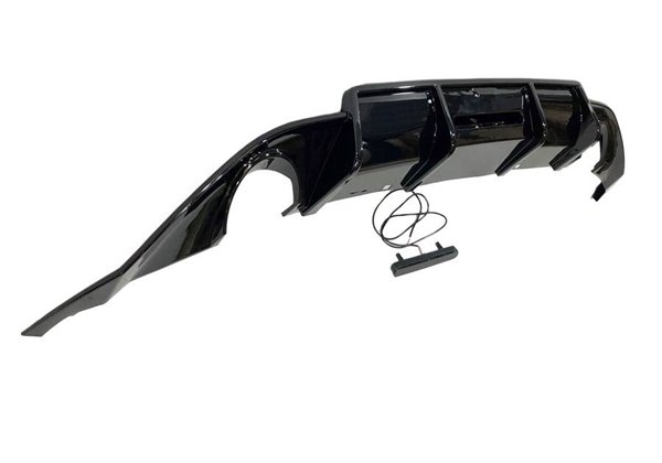 Difusor Trasero Volkswagen Golf 7 look TCR Negro Brillante