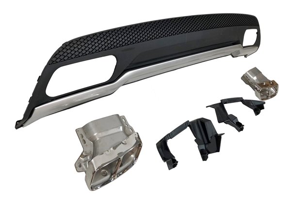 Difusor Trasero Mercedes W176 2012-2018 Look A45 ABS
