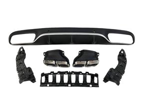 Difusor Trasero Mercedes W205 2014-2018 Coupe Look AMG C63 ABS