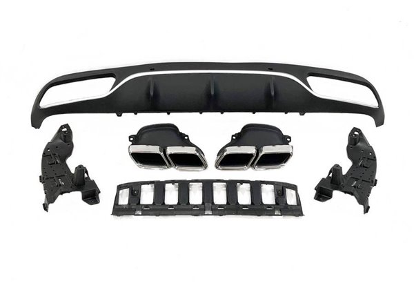 Difusor Trasero Mercedes W205 2014-2018 Coupe Look AMG C63 ABS