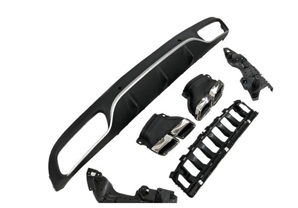 Difusor Trasero Mercedes W205 2014-2018 Coupe Look AMG C63 ABS
