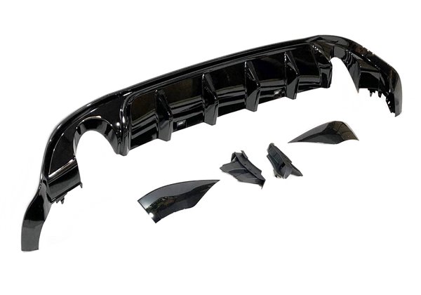 Difusor Trasero Volkswagen Golf 7.5 GTI Negro Brillante