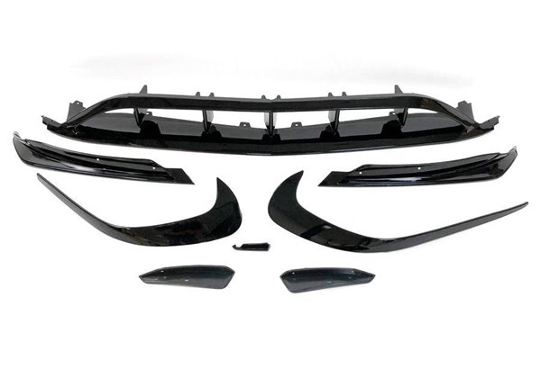 Spoiler Delantero Mercedes W176 16-18 Look AMG A45 Negro Brillante