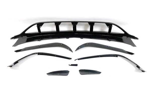 Spoiler Delantero Mercedes W176 16-18 Look AMG A45 Negro Brillante