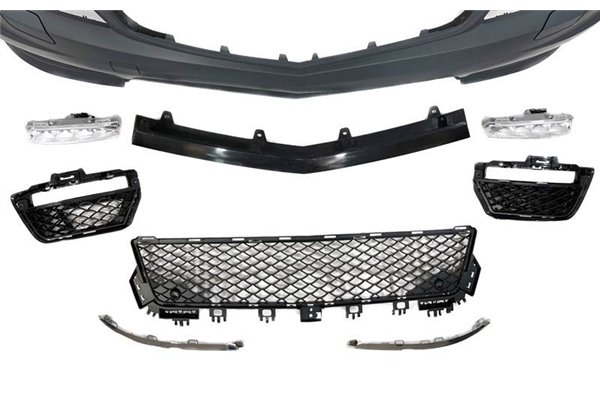 Paragolpes Delantero Mercedes W204 Coupe / 4 Puertas 2007-2013 look AMG C63 Sensores